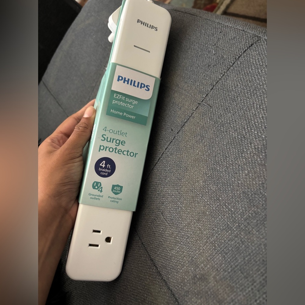 Philips White Surge Protector w/ four outlets